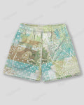 Big & Tall Green Graphic Graffiti Athletic Shorts for big men