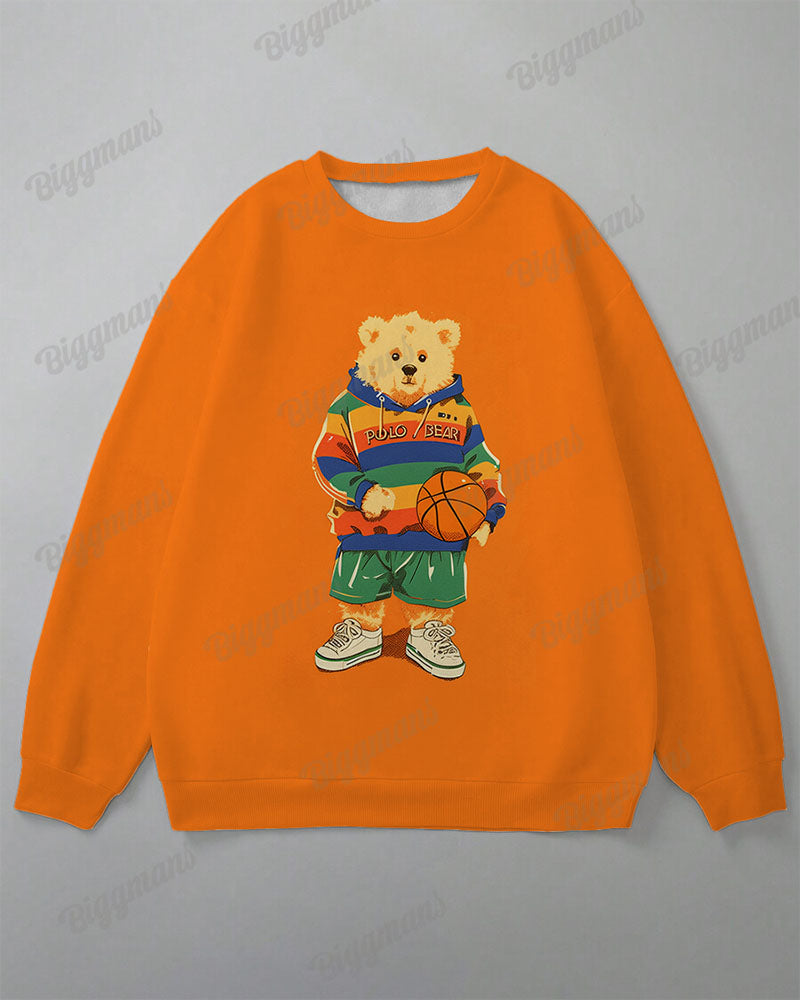 Big & Tall Orange Graphic Two-piece Set for big men view 2