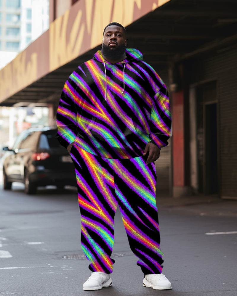 Big & Tall Gradient Striped Hoodie for big men view 1