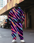 Big & Tall Gradient Striped Hoodie for big men view 1