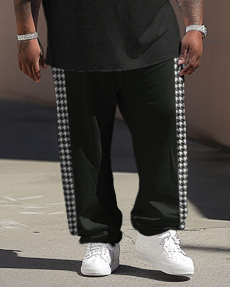 Big & Tall Colorblock T-Shirt Pants Set for big men view 3