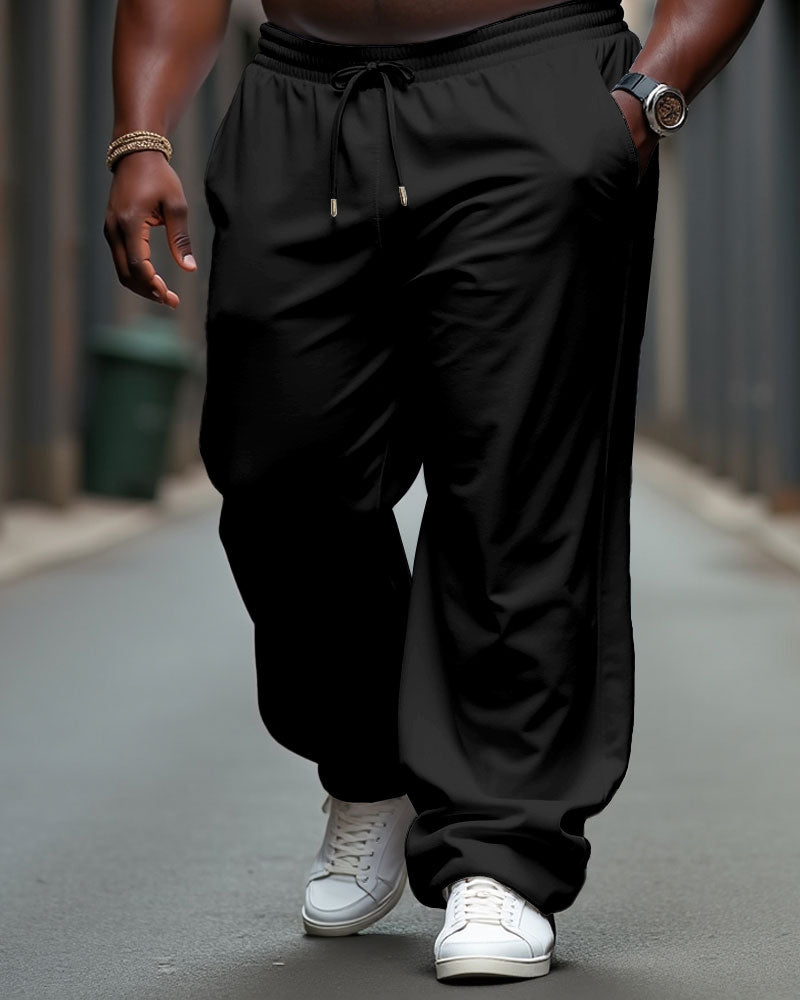 Big & Tall Cotton Solid Color Jogging Pants for men view 3