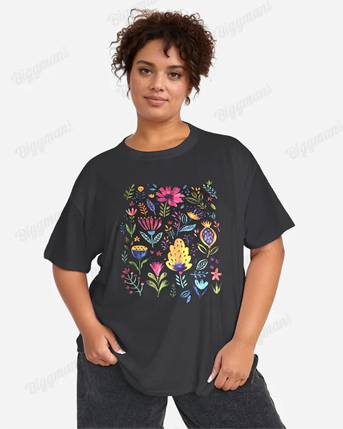 Big & Tall Solid Color Streetwear T-Shirt for big men view 1