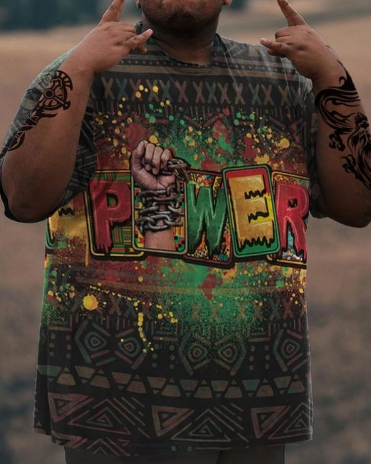 Big & Tall Juneteenth T-Shirt for big men view 1