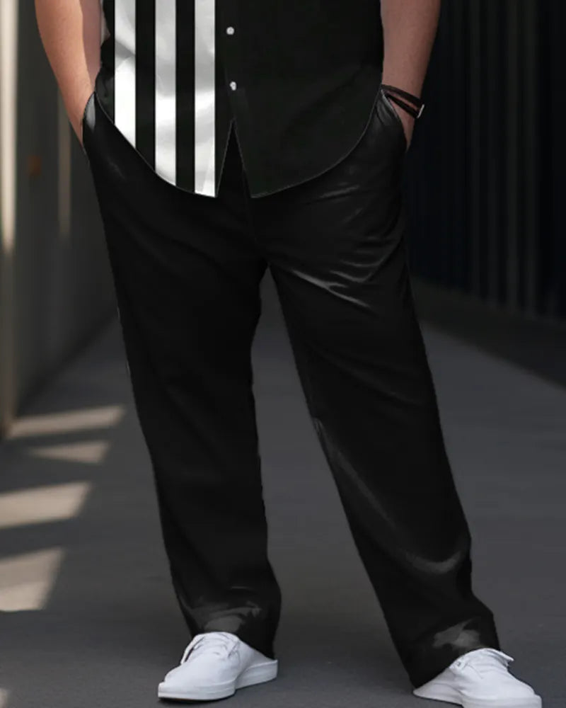 Big & Tall Striped Business Casual Jeans for big men view 3