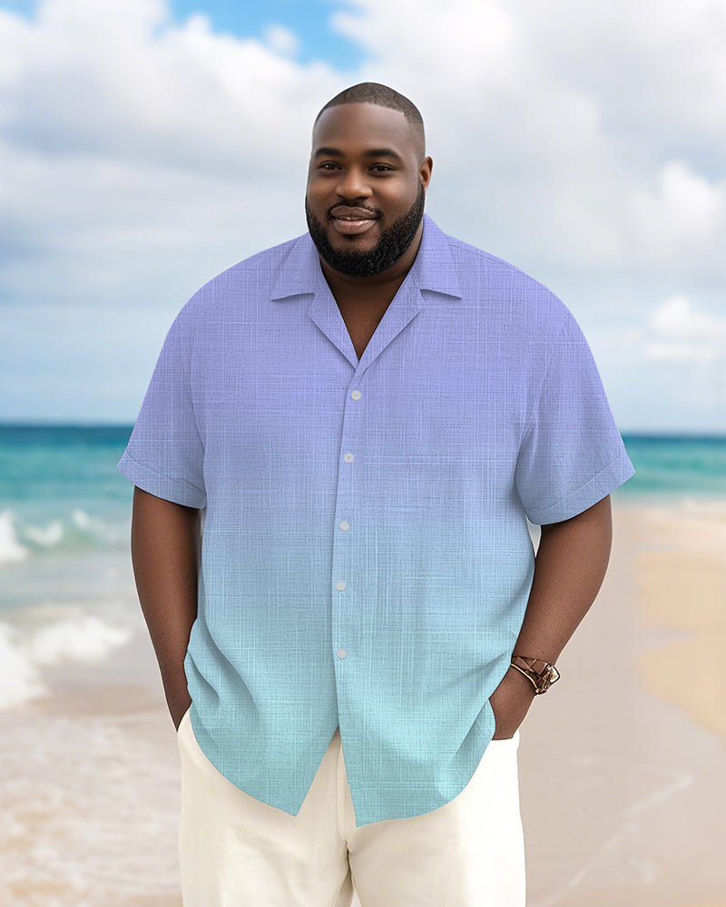Big & Tall Hawaiian Gradient Short Sleeve Shirt for big men view 3