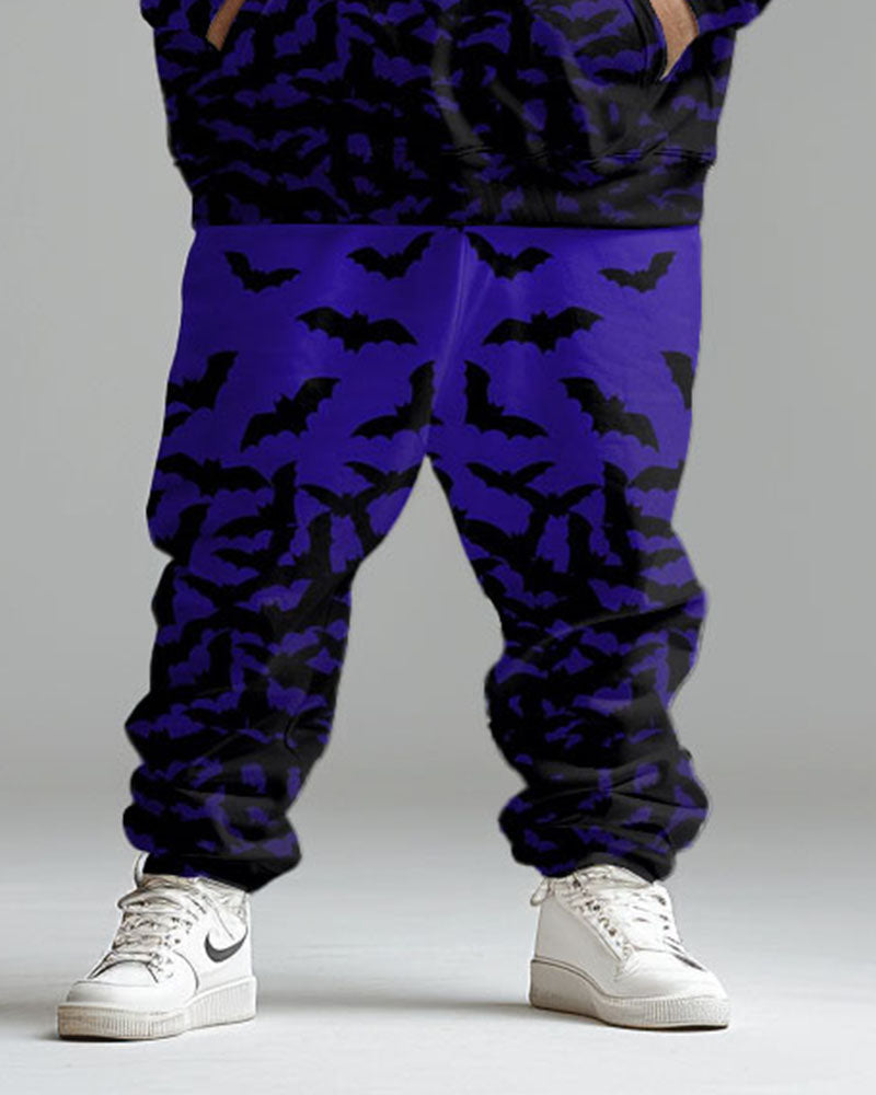 Big & Tall Gradient Graphic Hoodie Sweatpants Set for big men view 3
