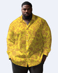 Big & Tall Floral Long Sleeve Shirt for big men