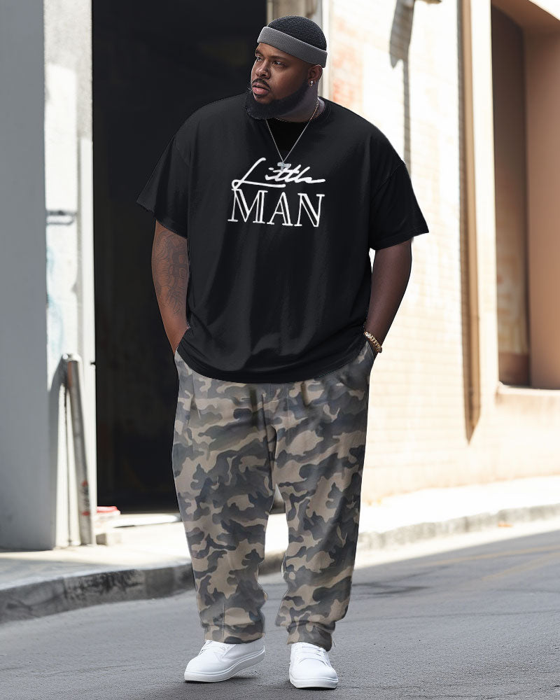 Big & Tall Graphic Camouflage Two-piece Set for big men view 1