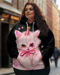 Big & Tall Pink Graphic Hoodie for big men
