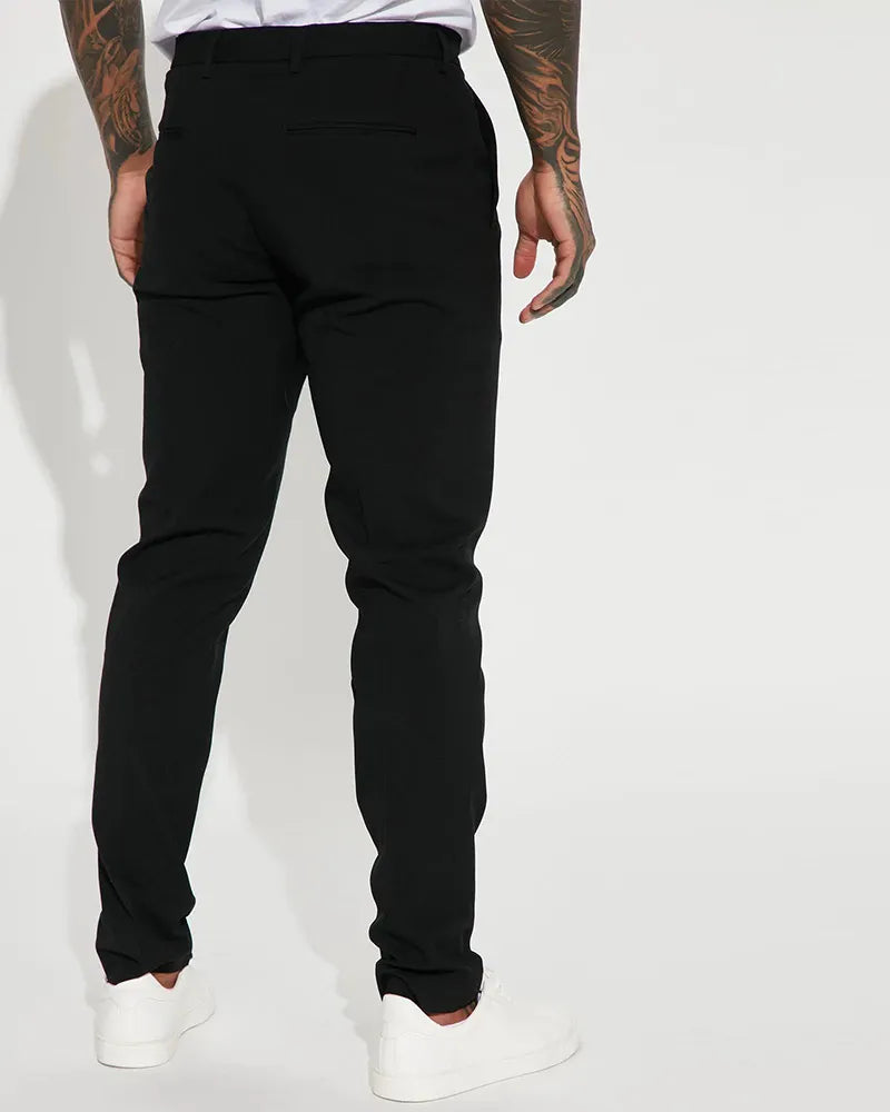 Big & Tall Solid Color Business Casual Two-piece Set for big men view 16