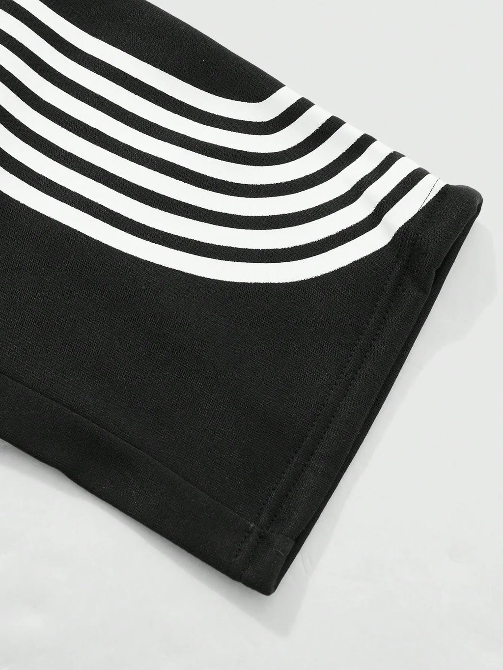 Big & Tall Colorblock Striped T-Shirt Pants Set for big men view 6