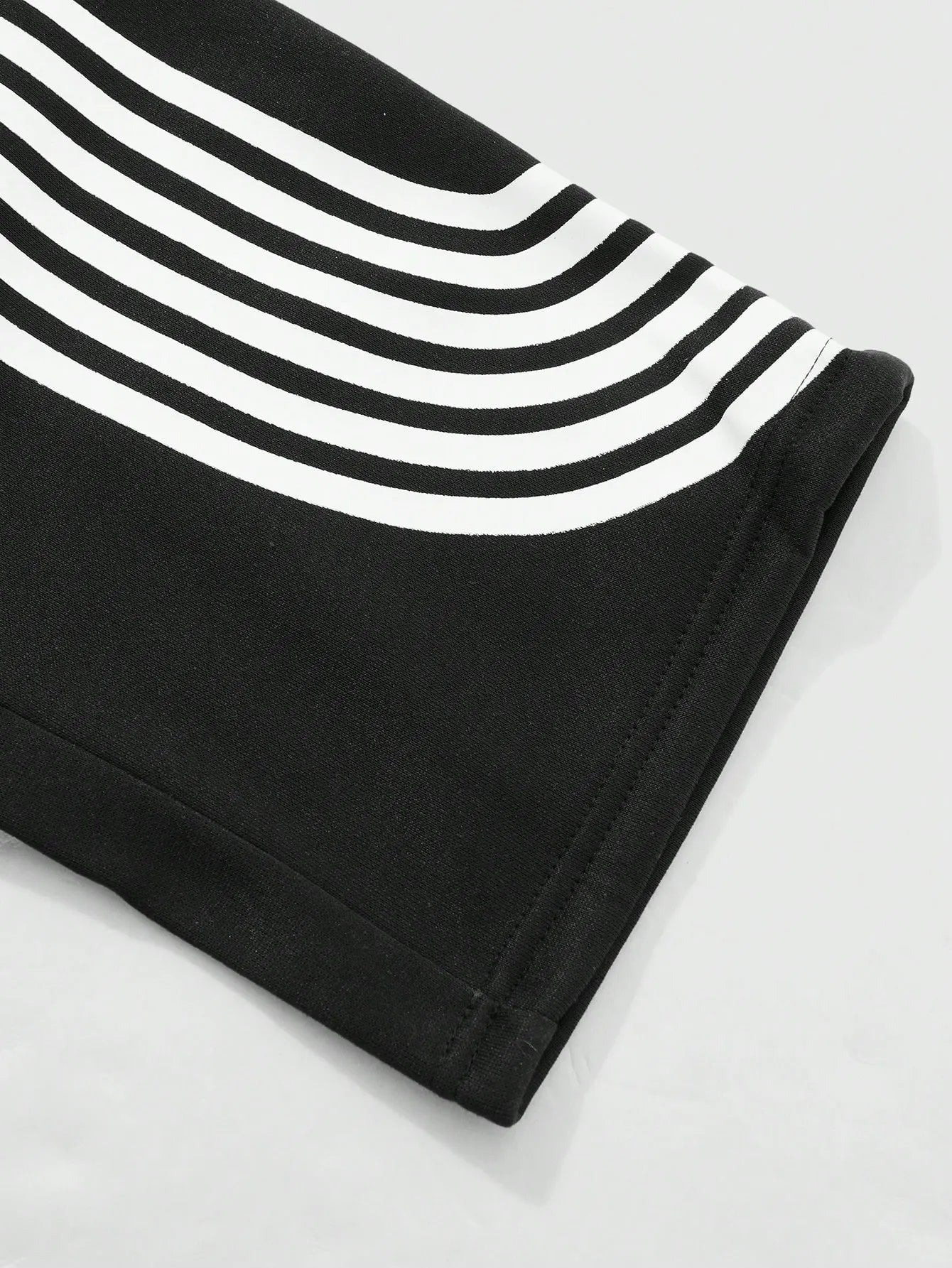 Big & Tall Colorblock Striped T-Shirt Pants Set for big men view 6