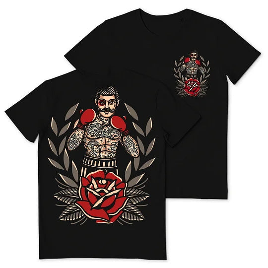 Big & Tall Graphic Floral Streetwear T-Shirt for big men view 3