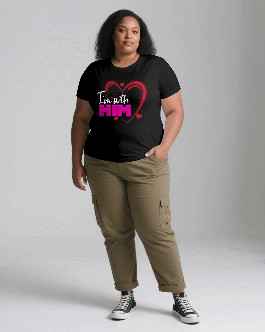Big & Tall Black T-Shirt Pants Set for big men view 3
