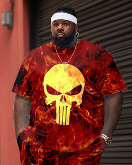 Big & Tall Colorblock Graffiti Two-piece Set for big men view 2