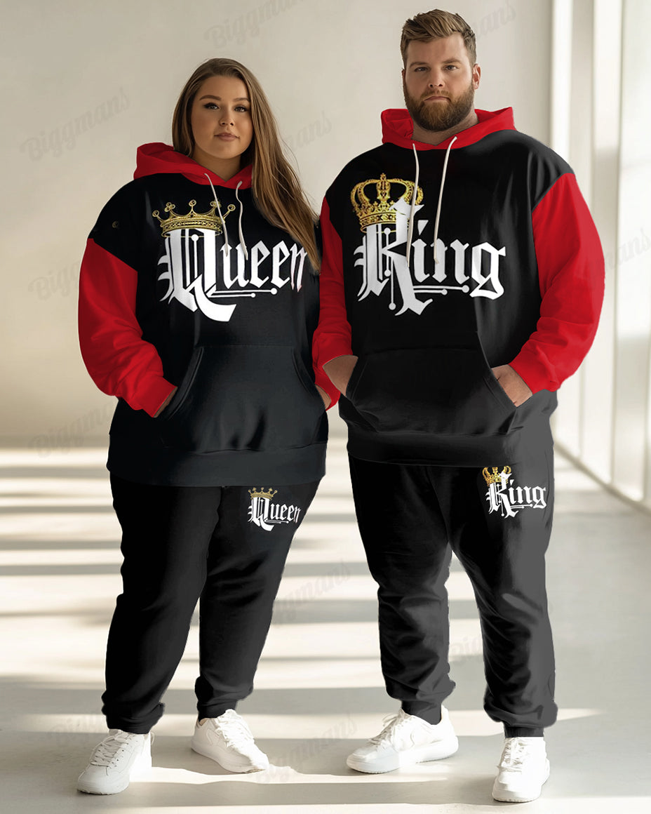 Big & Tall Graphic Hoodie Sweatpants Set for big men view 1