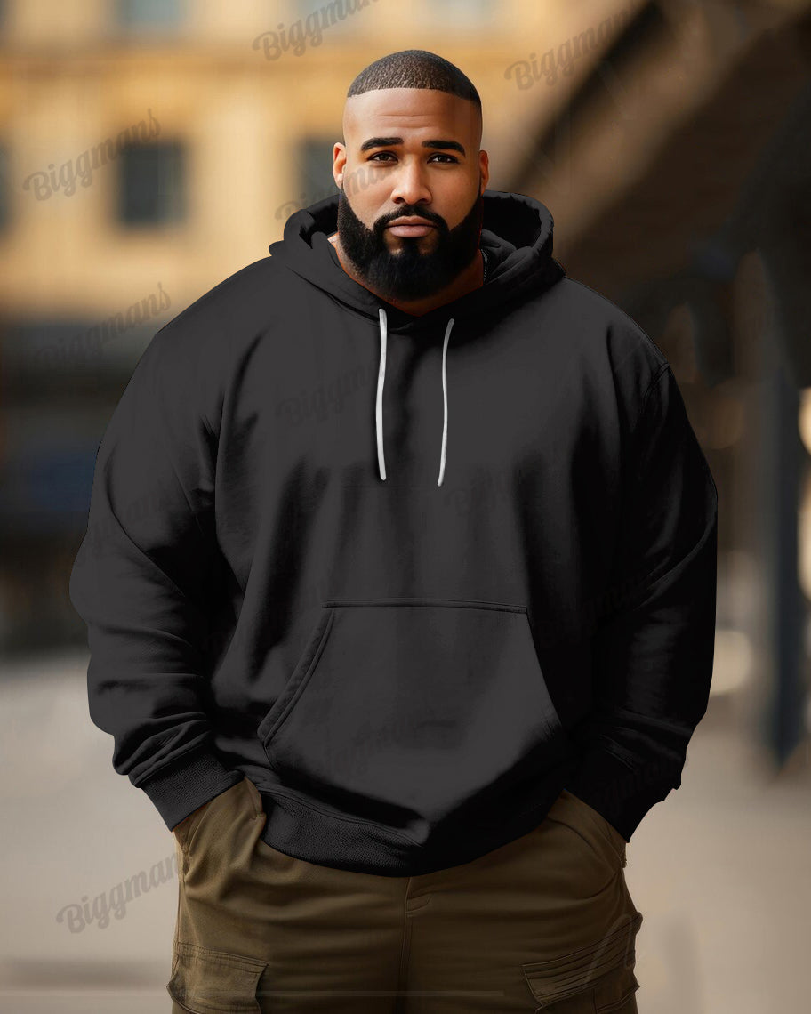 Big & Tall Solid Color Hoodie for big men view 8