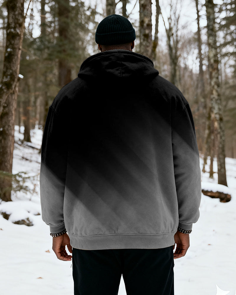Big & Tall Black Red Gradient Hoodie for big men view 8