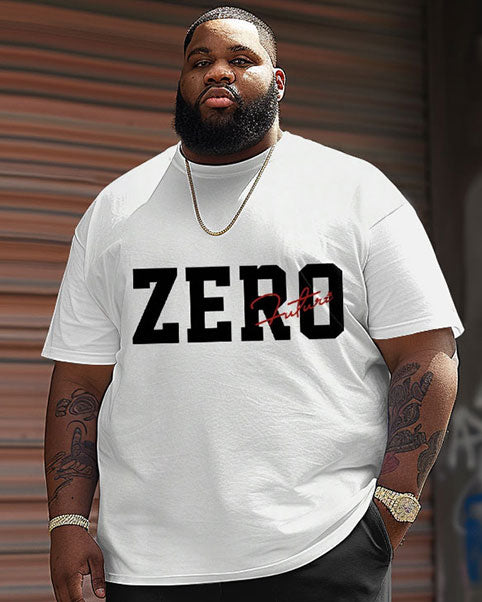 Big & Tall Graphic Streetwear Two-piece Set for big men view 3
