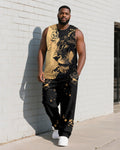 Big & Tall Graphic Vest Pants Set for big men view 1