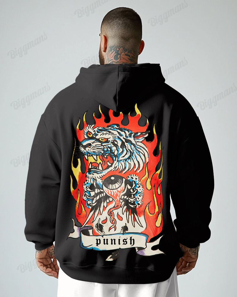 Big & Tall Athletic Streetwear Hoodie Sweatpants Set for big men view 2