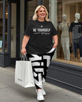 Big & Tall Graphic T-Shirt Pants Set for big men view 1