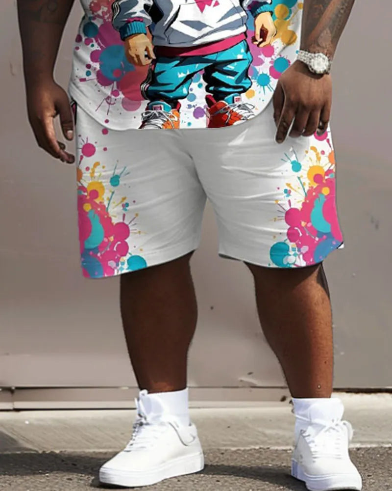 Big & Tall Graphic Graffiti Streetwear Hoodie for big men view 3