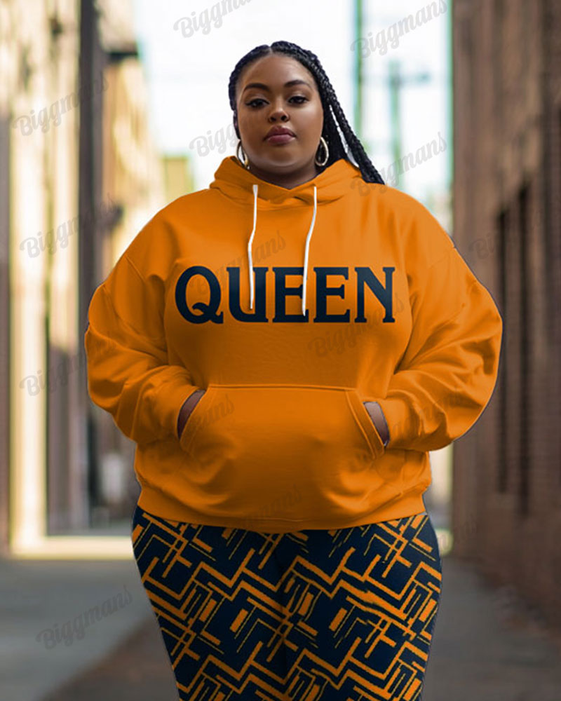 Big & Tall Colorblock Graphic Hoodie Sweatpants Set for big men view 2