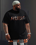 Big & Tall Colorblock Graphic Two-piece Set for big men view 2