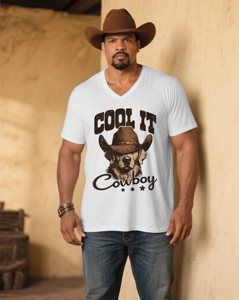 Big & Tall White Western T-Shirt for big men view 1
