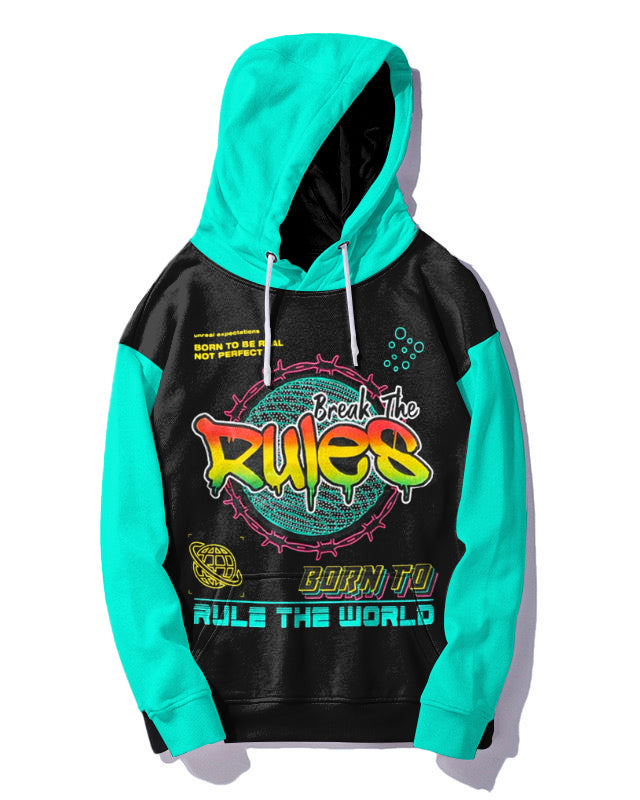 Big & Tall Graffiti Streetwear Hoodie Sweatpants Set for big men view 3