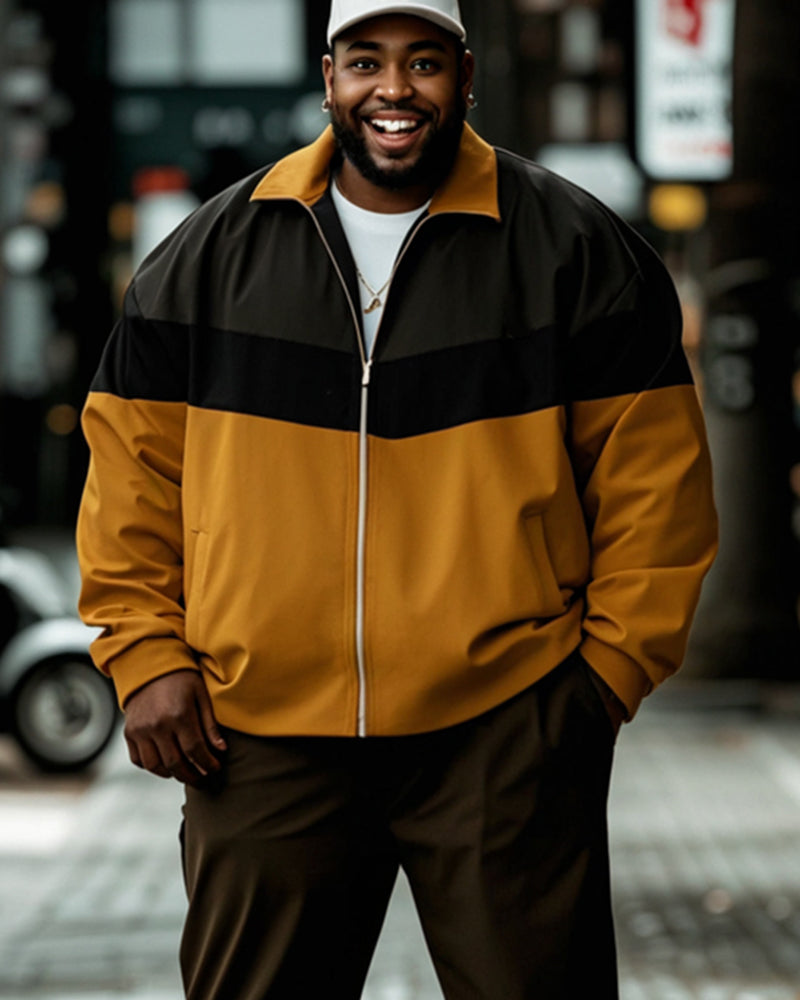 Big & Tall Colorblock Two-piece Set for big men view 2
