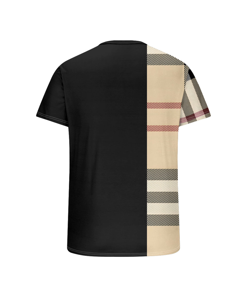 Big & Tall Black Striped Graphic T-Shirt for big men view 5