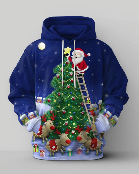 Big & Tall Graphic Hoodie Sweatpants Set for big men view 3