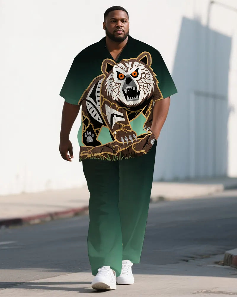 Big & Tall Gradient T-Shirt Pants Set for big men view 1