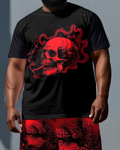 Big & Tall Skull Two-piece Set for big men view 2