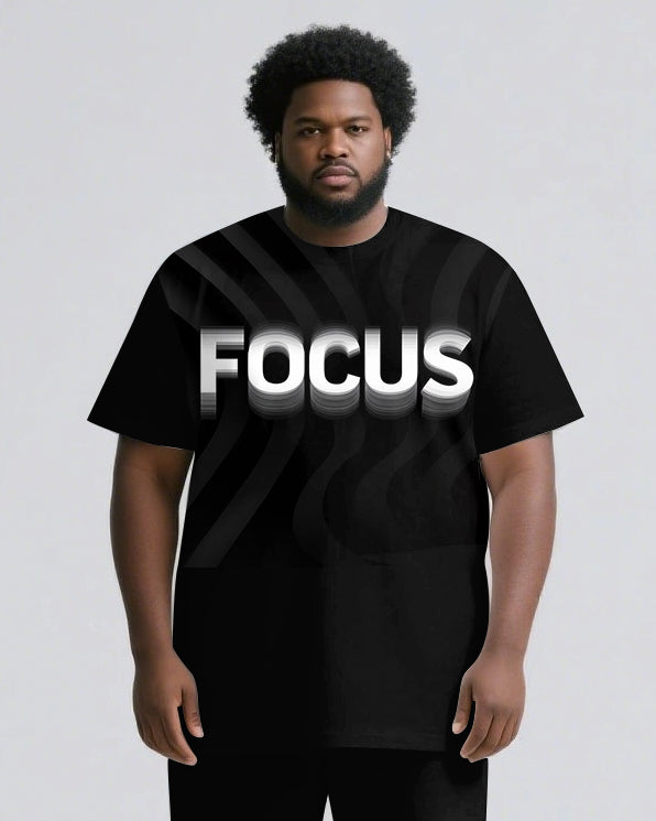Big & Tall Streetwear T-Shirt Pants Set for big men view 4