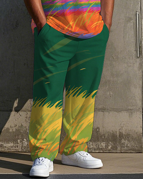 Big & Tall Streetwear T-Shirt Pants Set for big men view 3