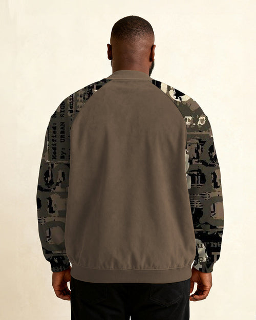 Big & Tall Brown Graphic Graffiti Men's Clothing for big men view 2