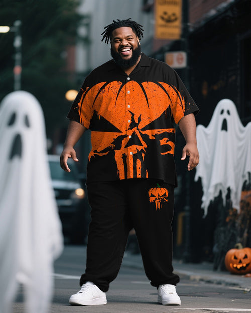 Big & Tall Graphic Skull T-Shirt Pants Set for big men view 1