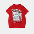 Big & Tall Red Graphic Streetwear T-Shirt for big men view 2