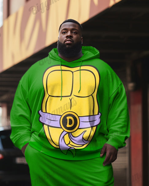Big & Tall Graphic Hoodie Sweatpants Set for big men view 2