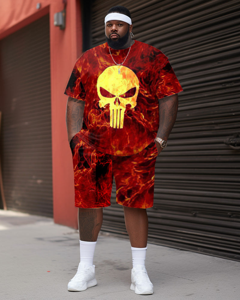 Big & Tall Colorblock Graffiti Two-piece Set for big men view 1