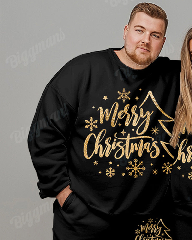 Big & Tall Black Graphic Two-piece Set for big men view 2