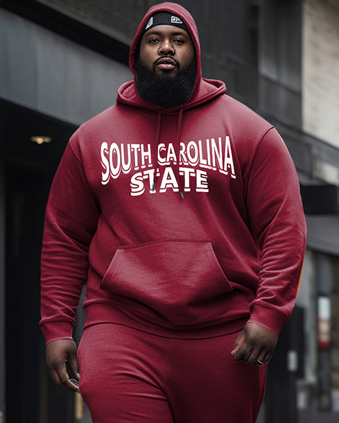 Big & Tall Graphic Hoodie Sweatpants Set for big men view 2