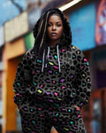 Big & Tall Graphic Graffiti Hoodie Sweatpants Set for big men view 6