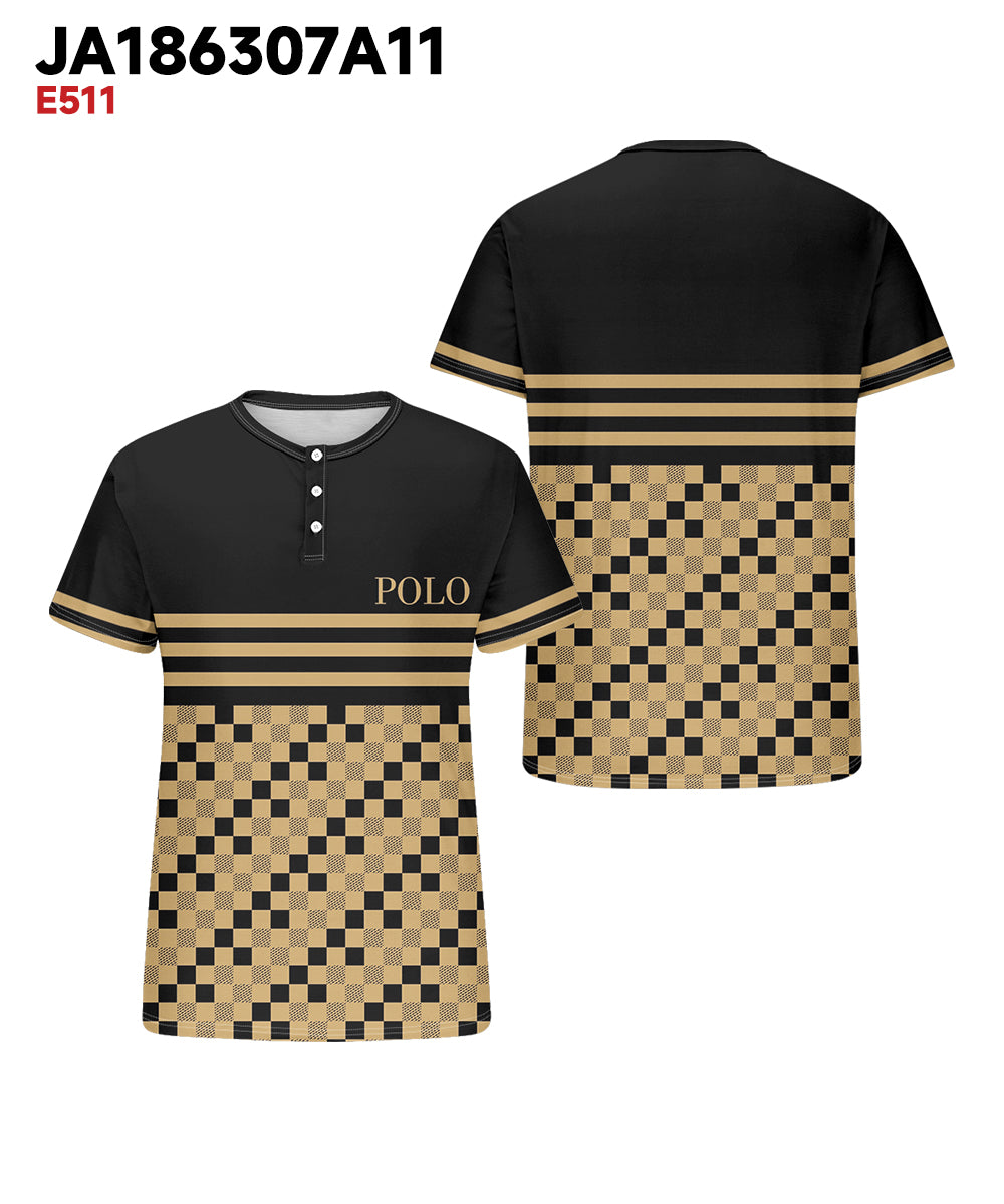 Big & Tall Black Plaid Graphic T-Shirt for big men view 3
