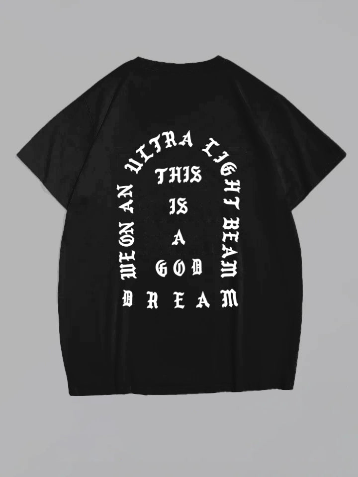 Big & Tall Black Graphic T-Shirt for big men view 2