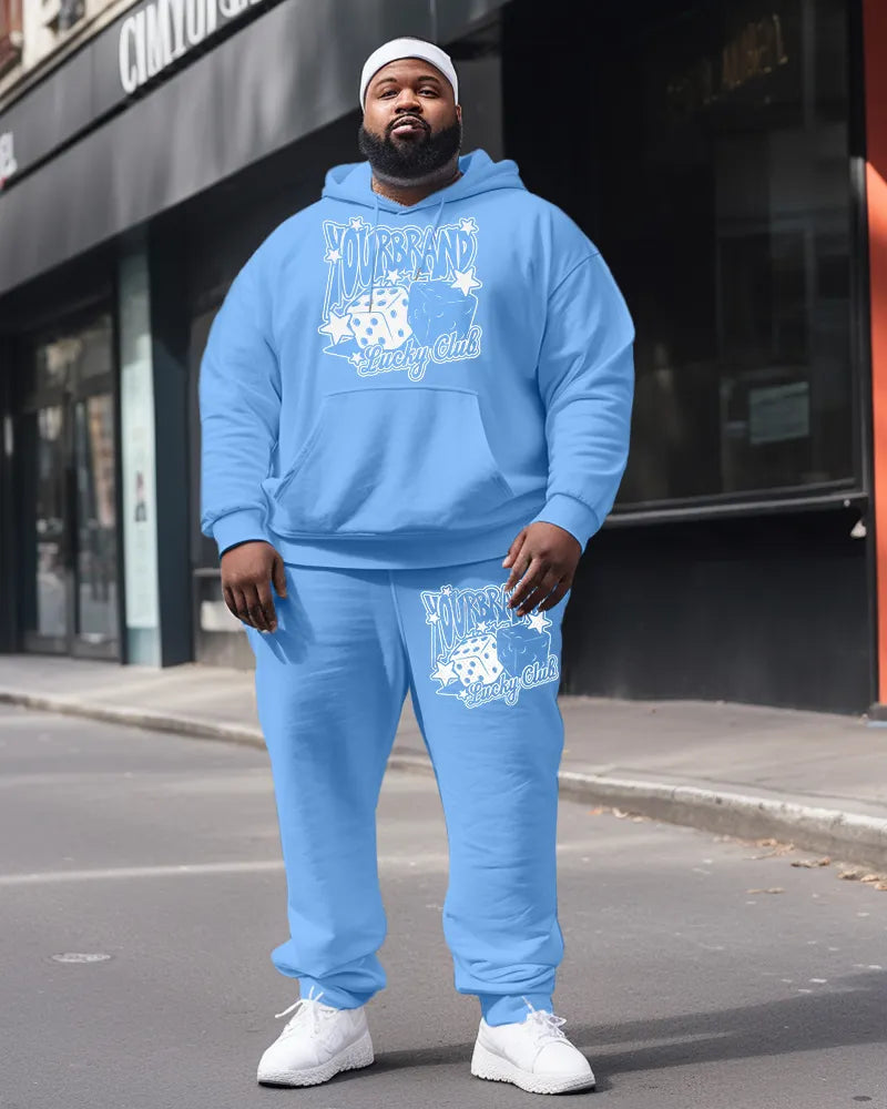 Big & Tall Graphic Streetwear Hoodie Sweatpants Set for big men view 1